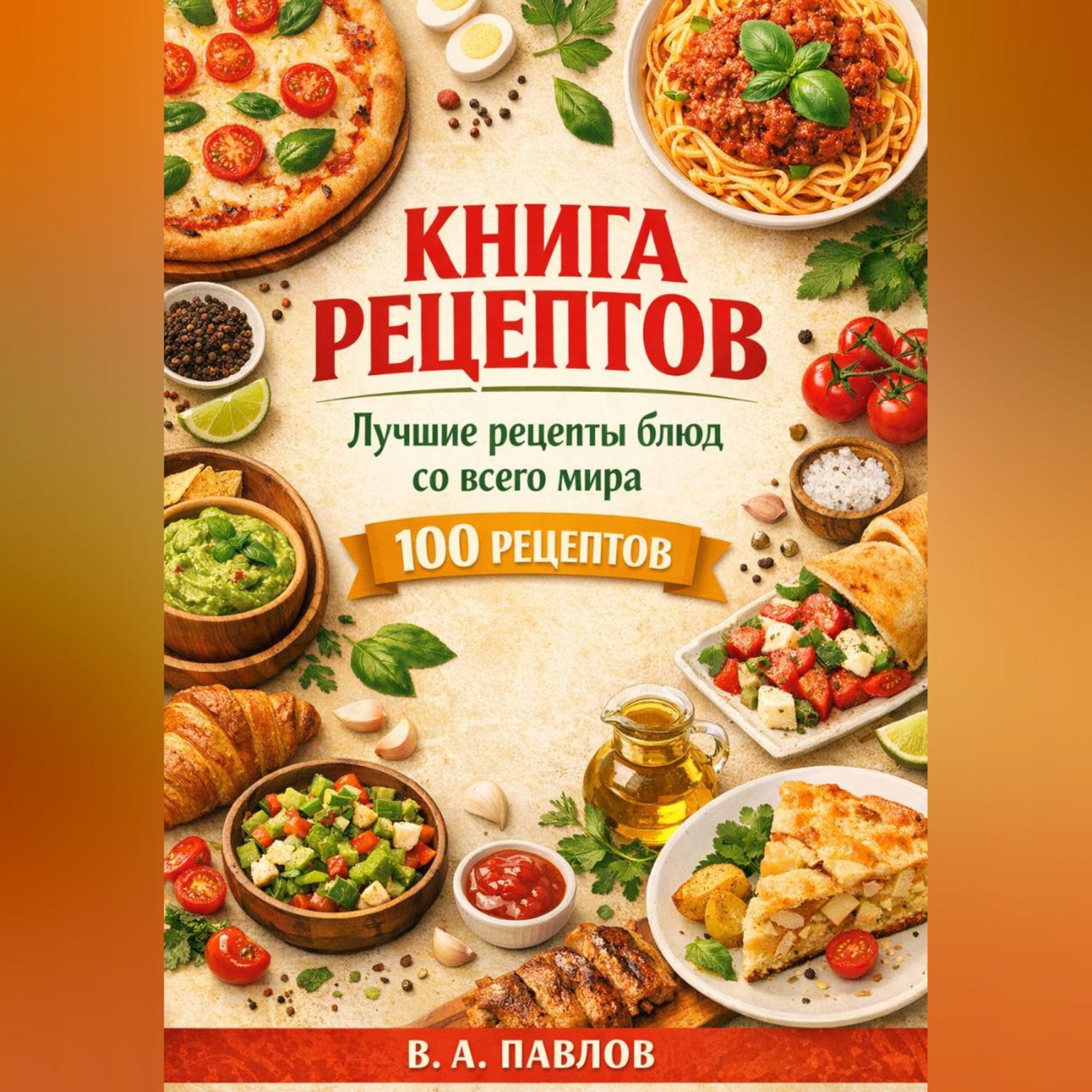 Обложка книги «Книга рецептов. Лучшие рецепты блюд со всего мира. 100 простых и вкусных рецептов для домашней кухни»