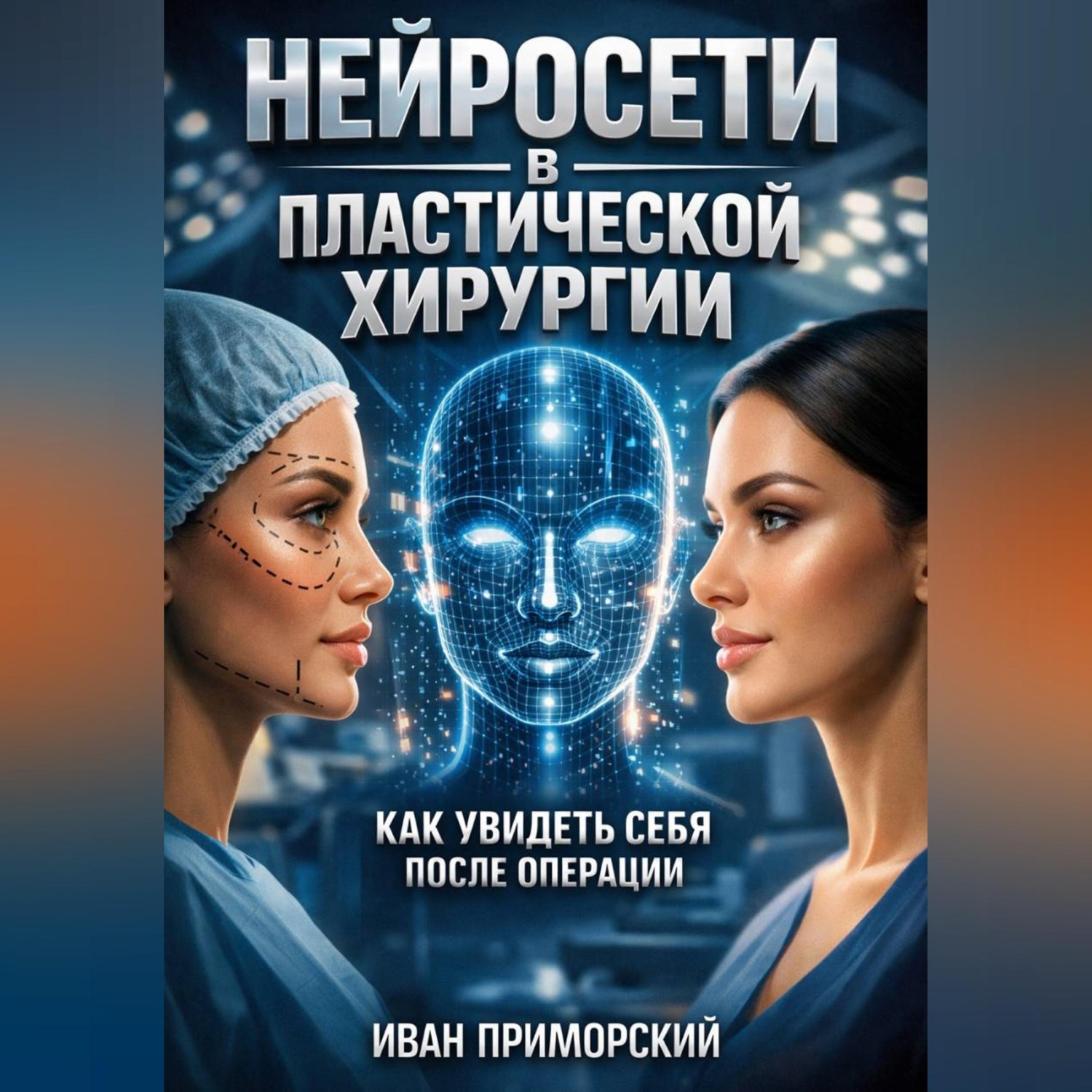 Обложка книги «Нейросети в пластической хирургии как увидеть себя после операции»