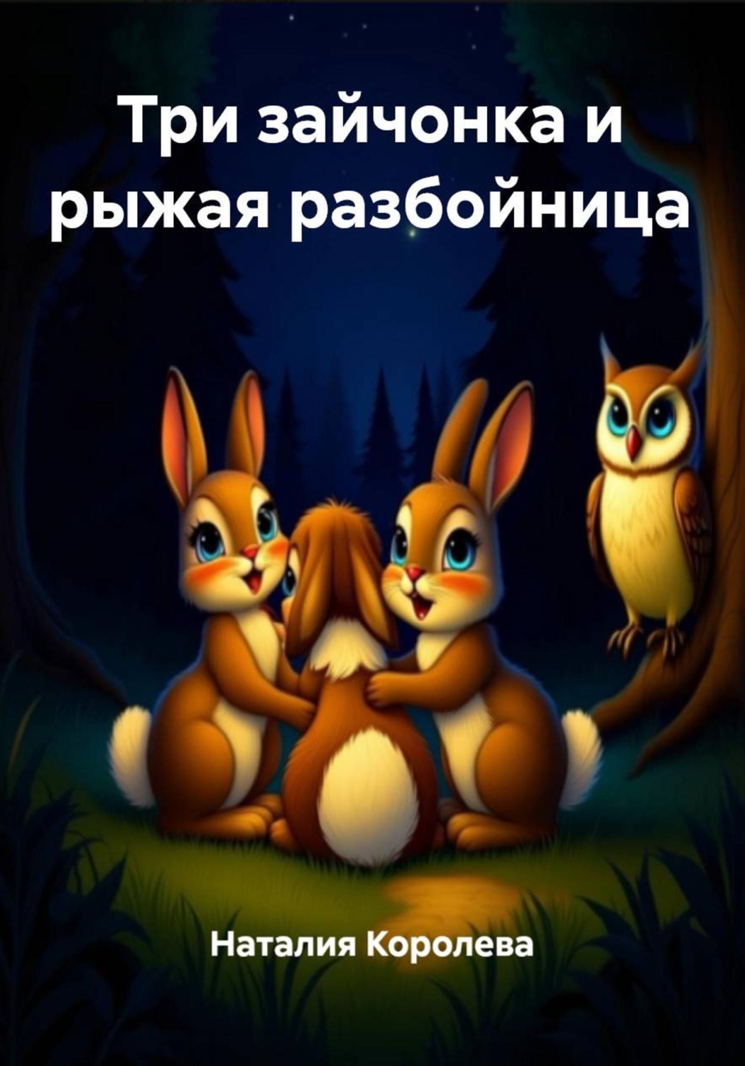 Обложка книги «Три зайчонка и рыжая разбойница»