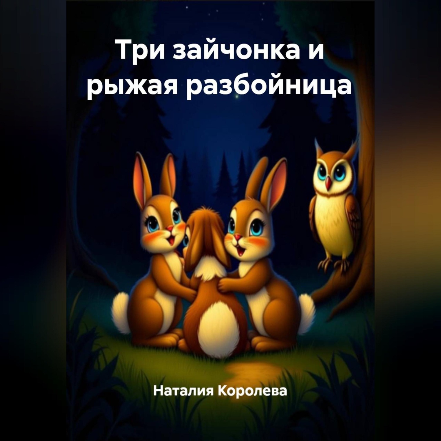 Обложка книги «Три зайчонка и рыжая разбойница»