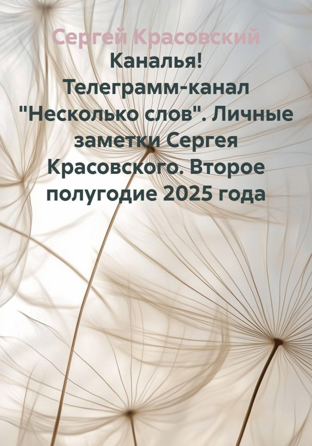 Обложка книги «Каналья! Телеграмм-канал "Несколько слов". Личные заметки Сергея Красовского. Второе полугодие 2025 года»