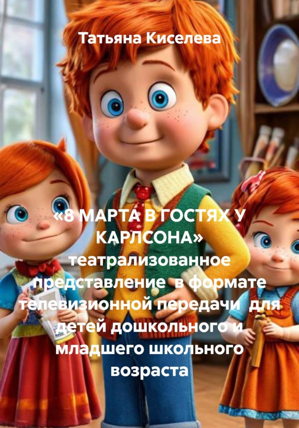 Обложка книги ««8 МАРТА В ГОСТЯХ У КАРЛСОНА» театрализованное представление в формате телевизионной передачи для детей дошкольного и младшего школьного возраста»
