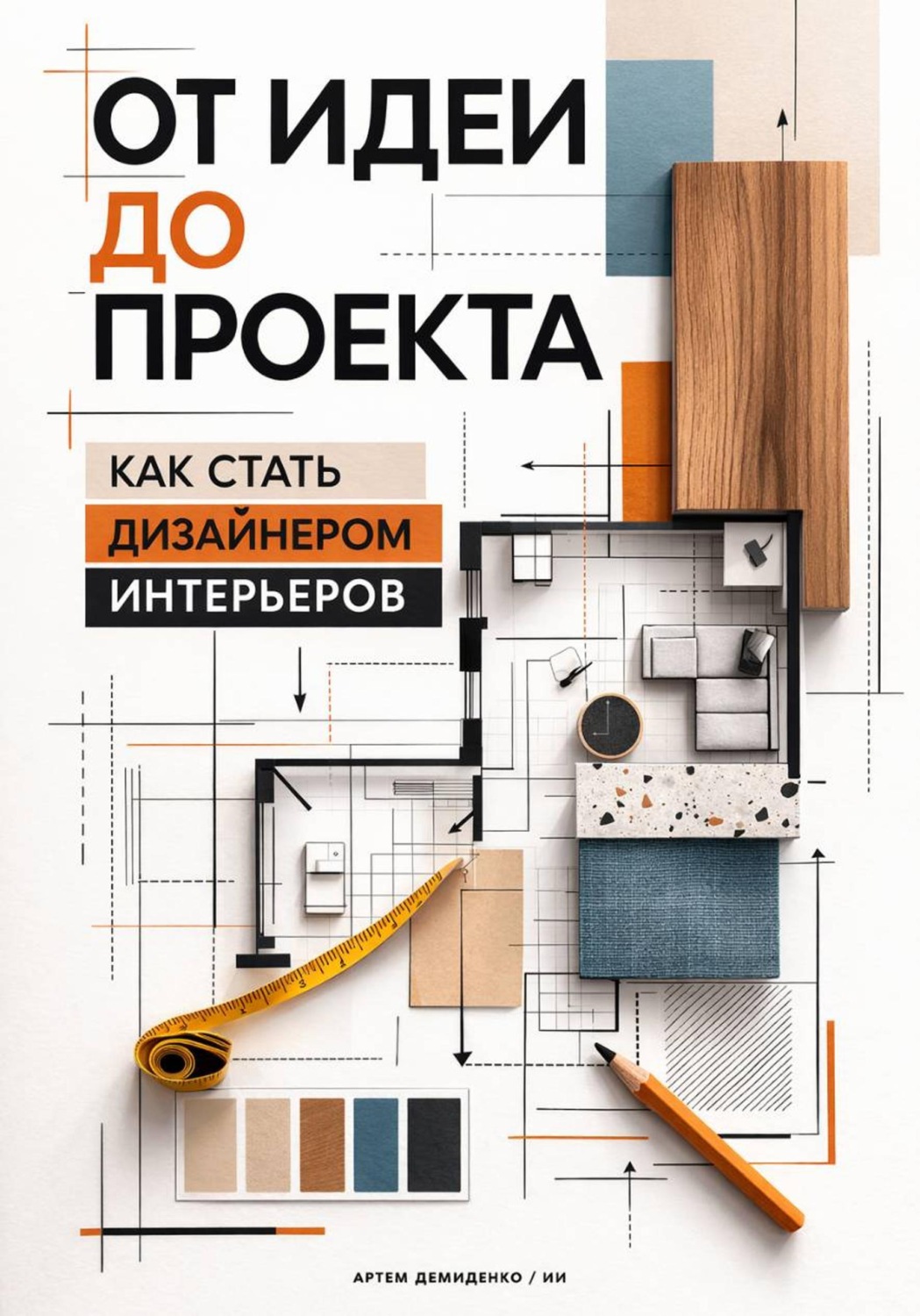 Обложка книги «От идеи до проекта: Как стать дизайнером интерьеров»