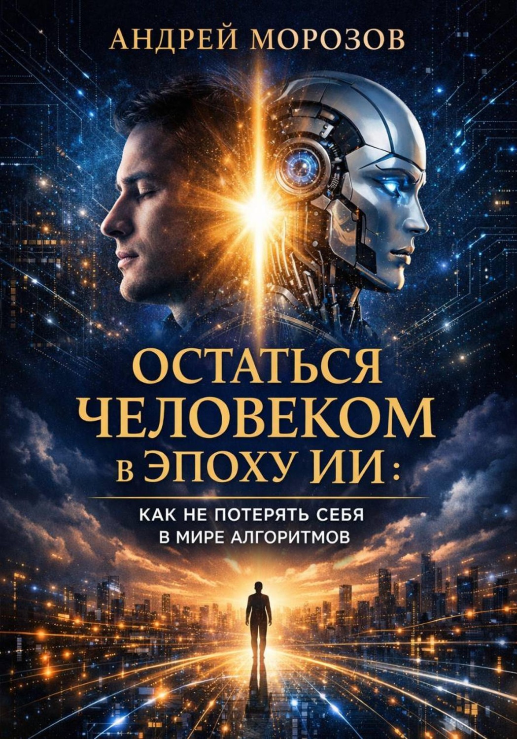 Обложка книги «Остаться человеком в эпоху ИИ: как не потерять себя в мире алгоритмов»