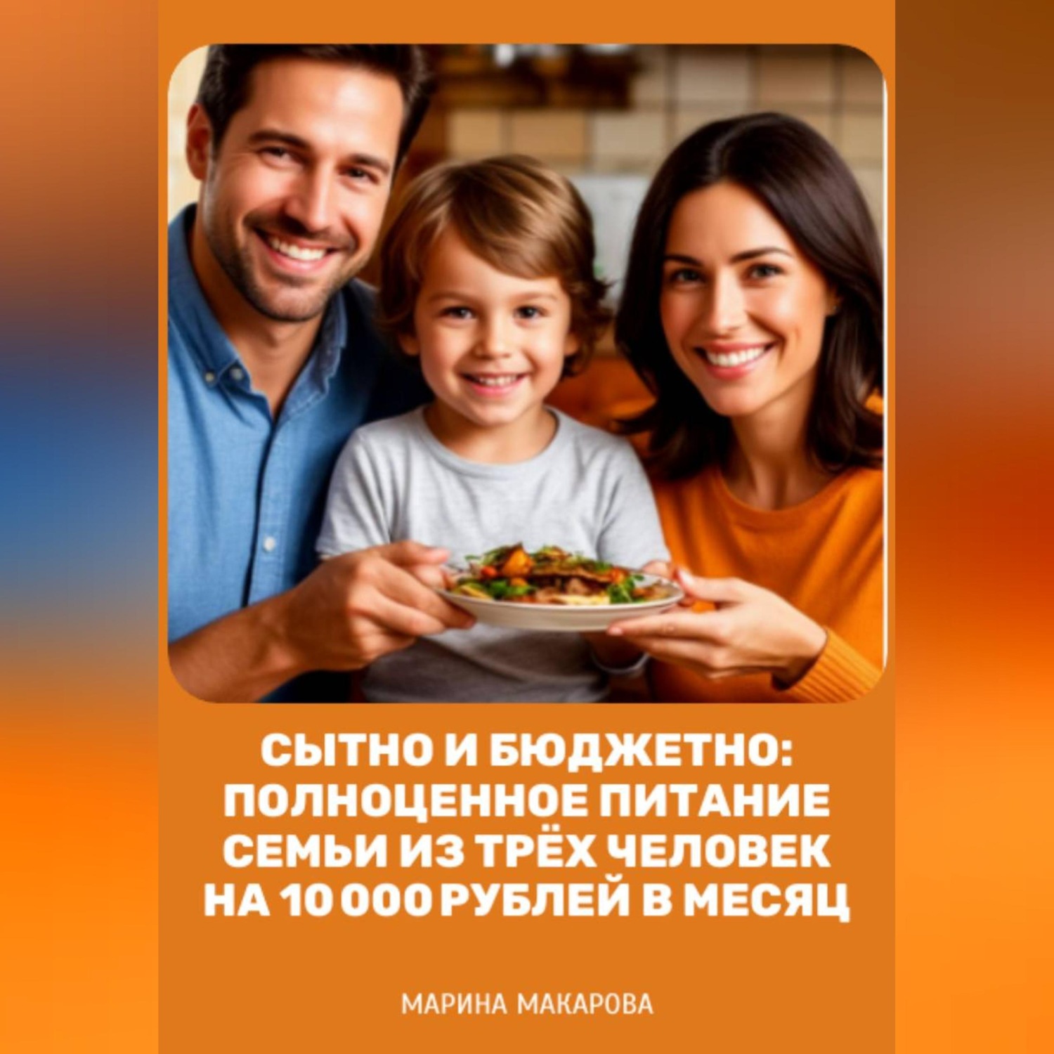Обложка книги «Сытно и бюджетно: полноценное питание семьи из трёх человек на 10 000 рублей в месяц»