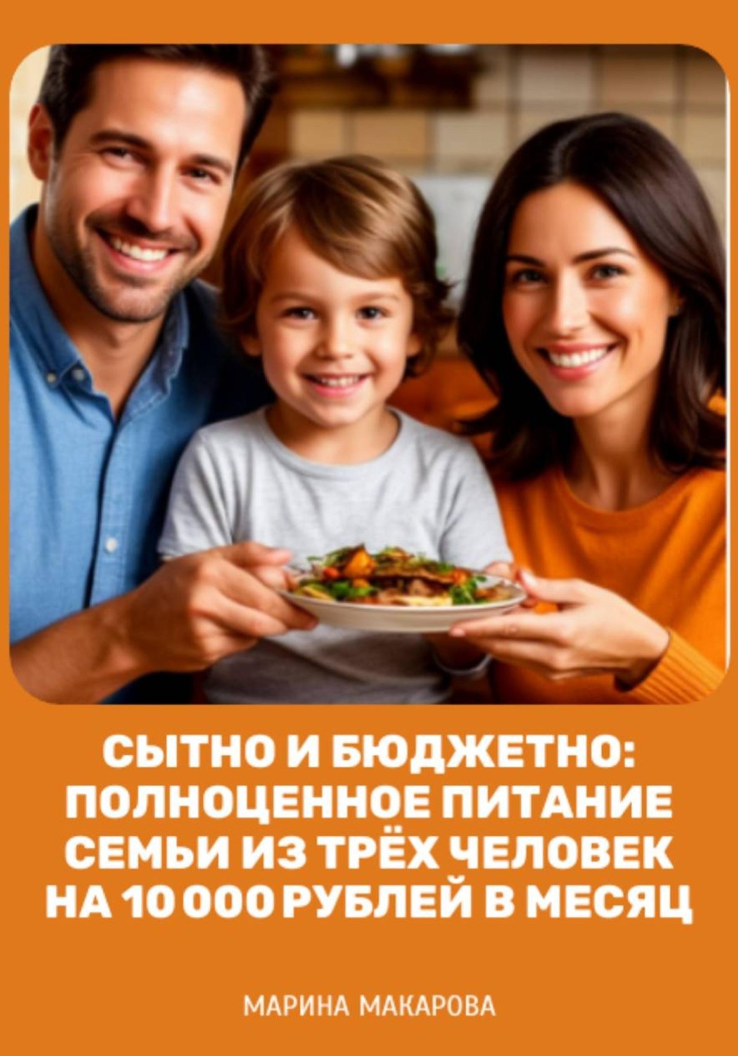 Обложка книги «Сытно и бюджетно: полноценное питание семьи из трёх человек на 10 000 рублей в месяц»