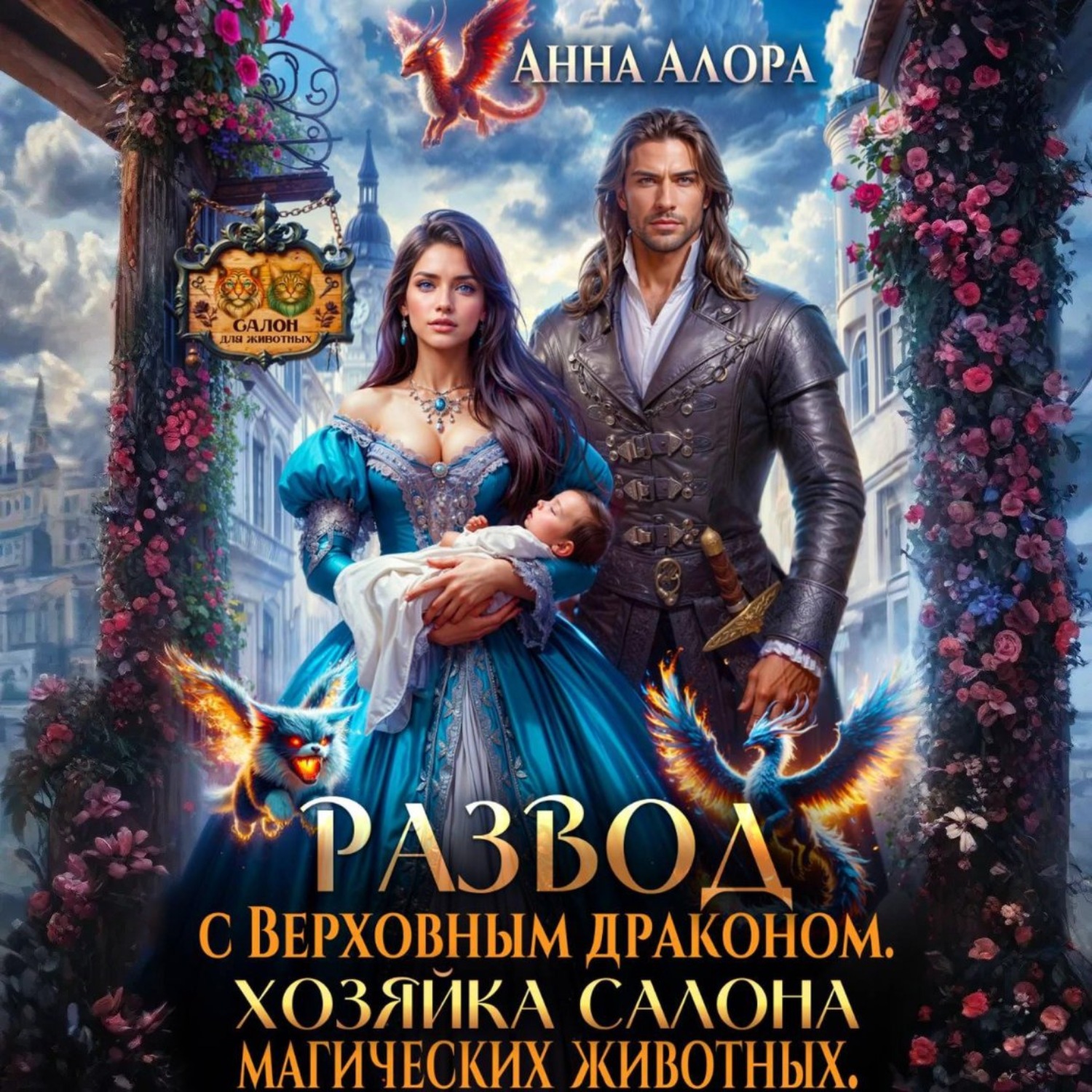 Обложка книги «Развод с Верховным драконом. Хозяйка салона магических животных»
