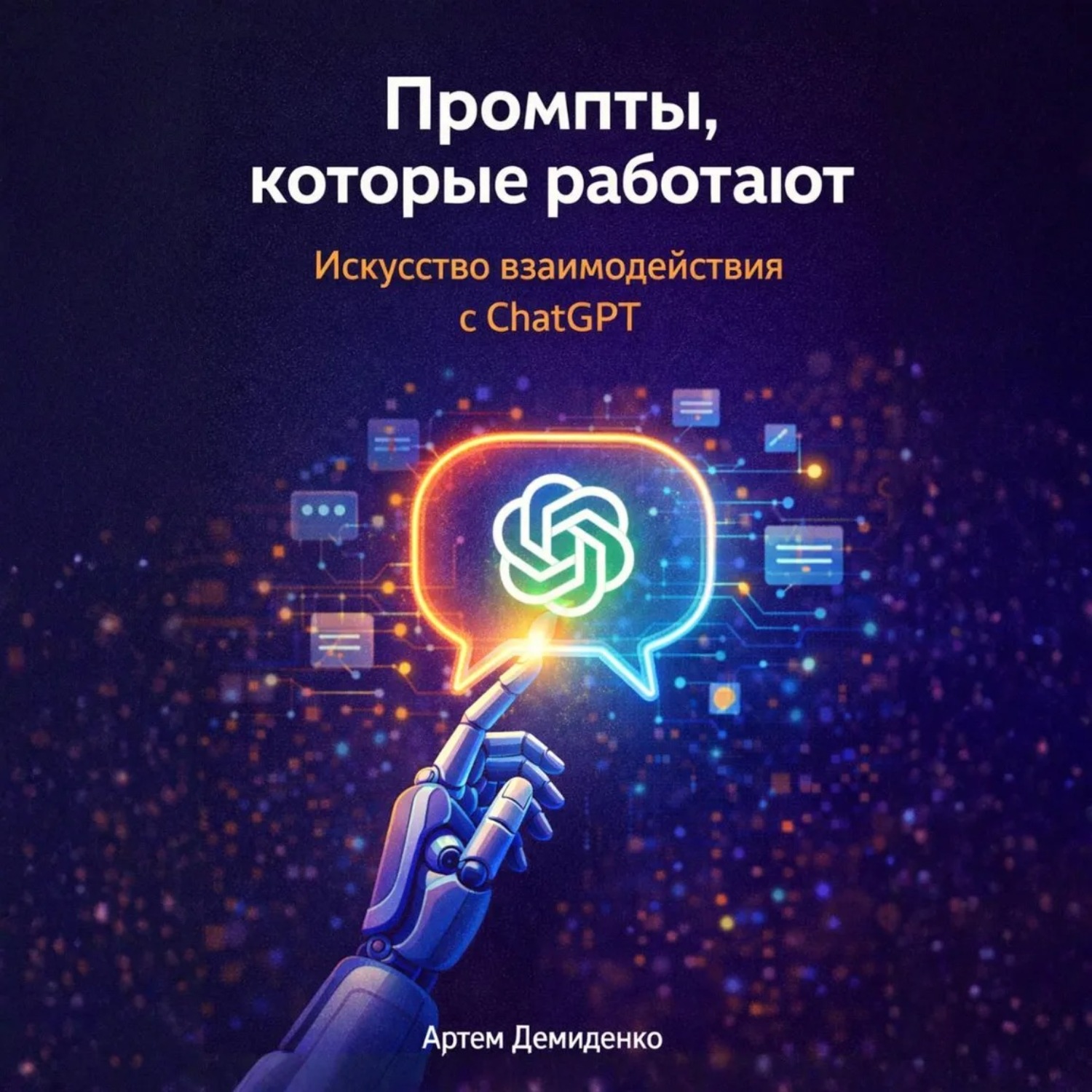 Обложка книги «Промпты, которые работают: Искусство взаимодействия с ChatGPT»