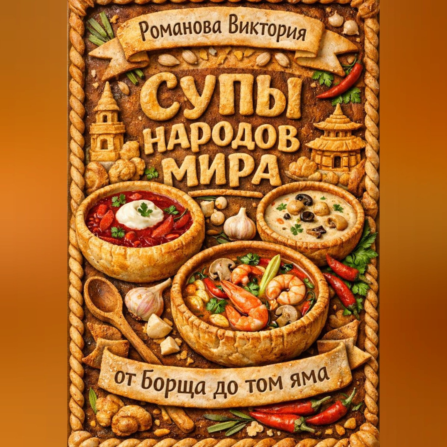 Обложка книги «Супы народов мира: от борща до том яма»