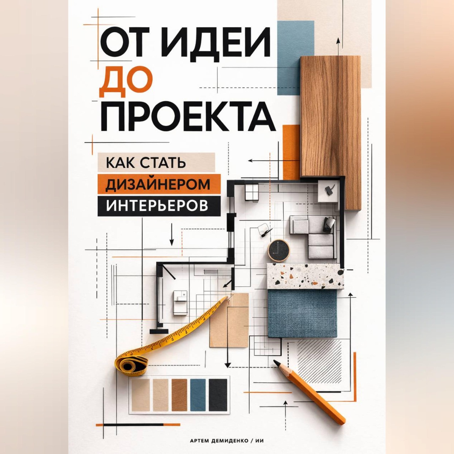 Обложка книги «От идеи до проекта: Как стать дизайнером интерьеров»