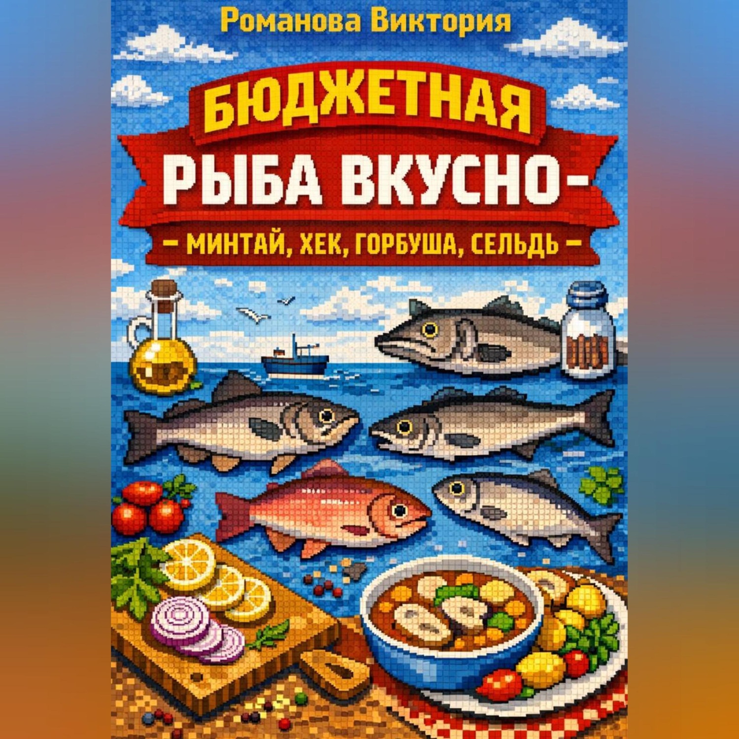 Обложка книги «Бюджетная рыба вкусно — минтай, хек, горбуша, сельдь»