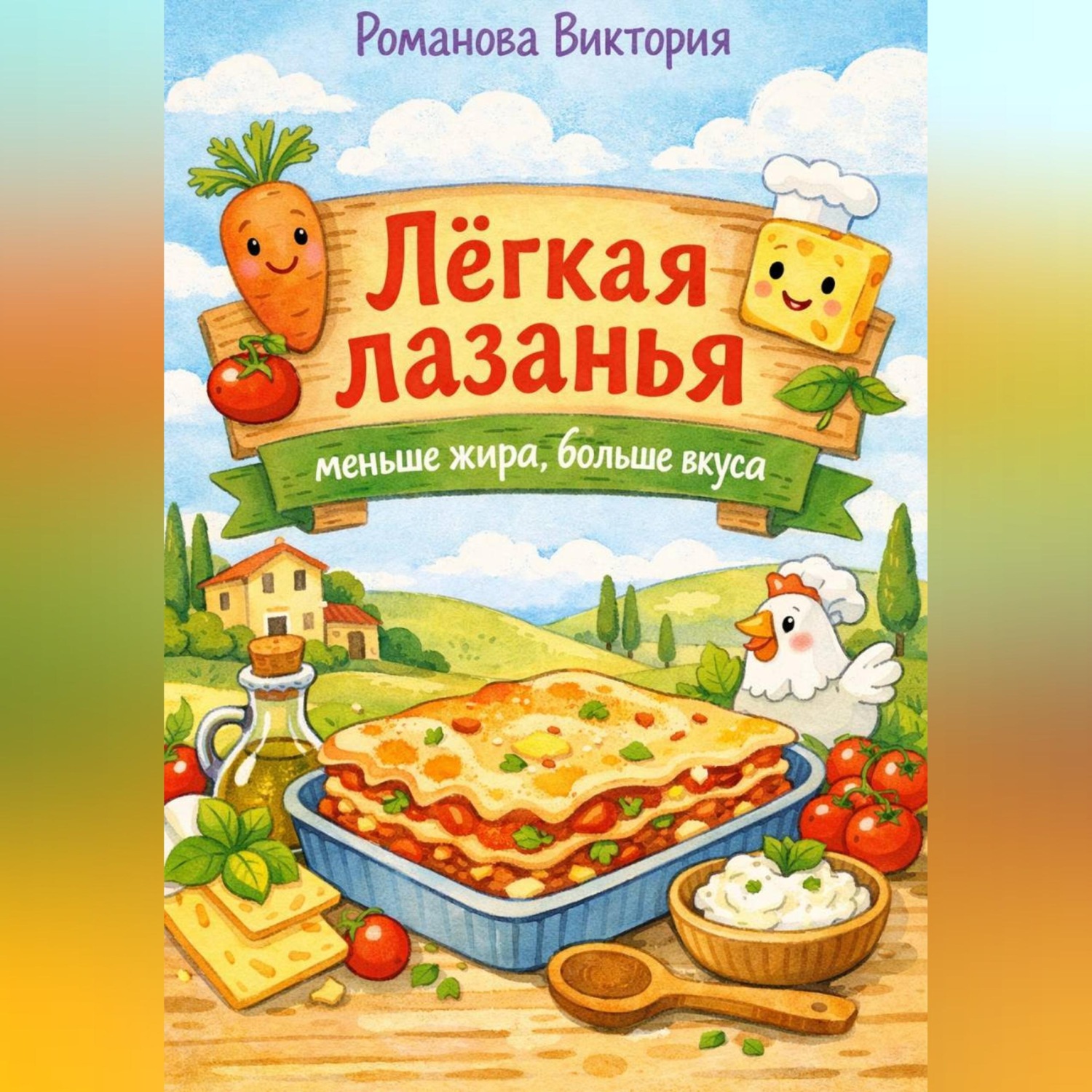 Обложка книги «Лёгкая лазанья: меньше жира, больше вкуса»