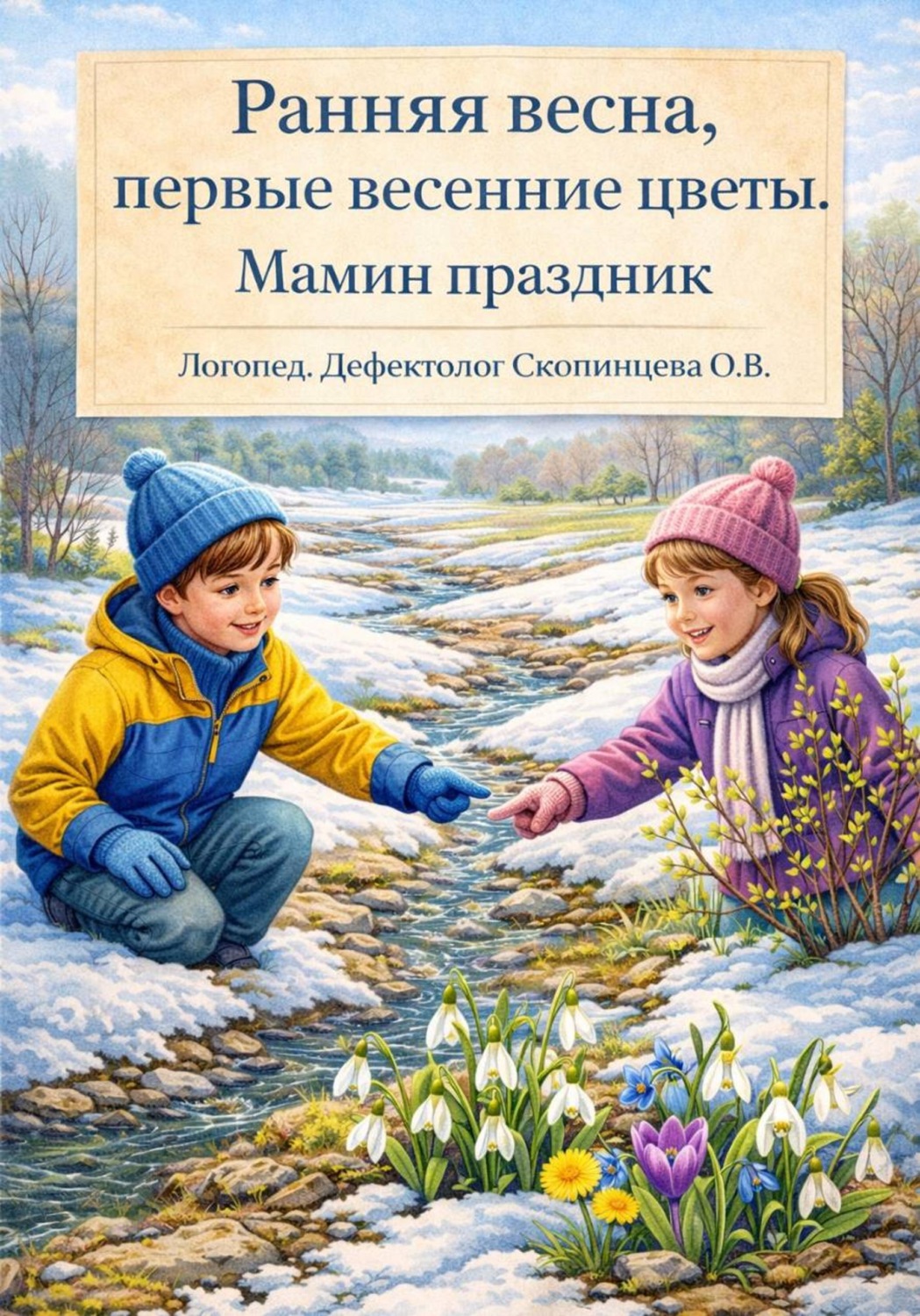 Обложка книги «Ранняя весна, первые весенние цветы. Мамин праздник»