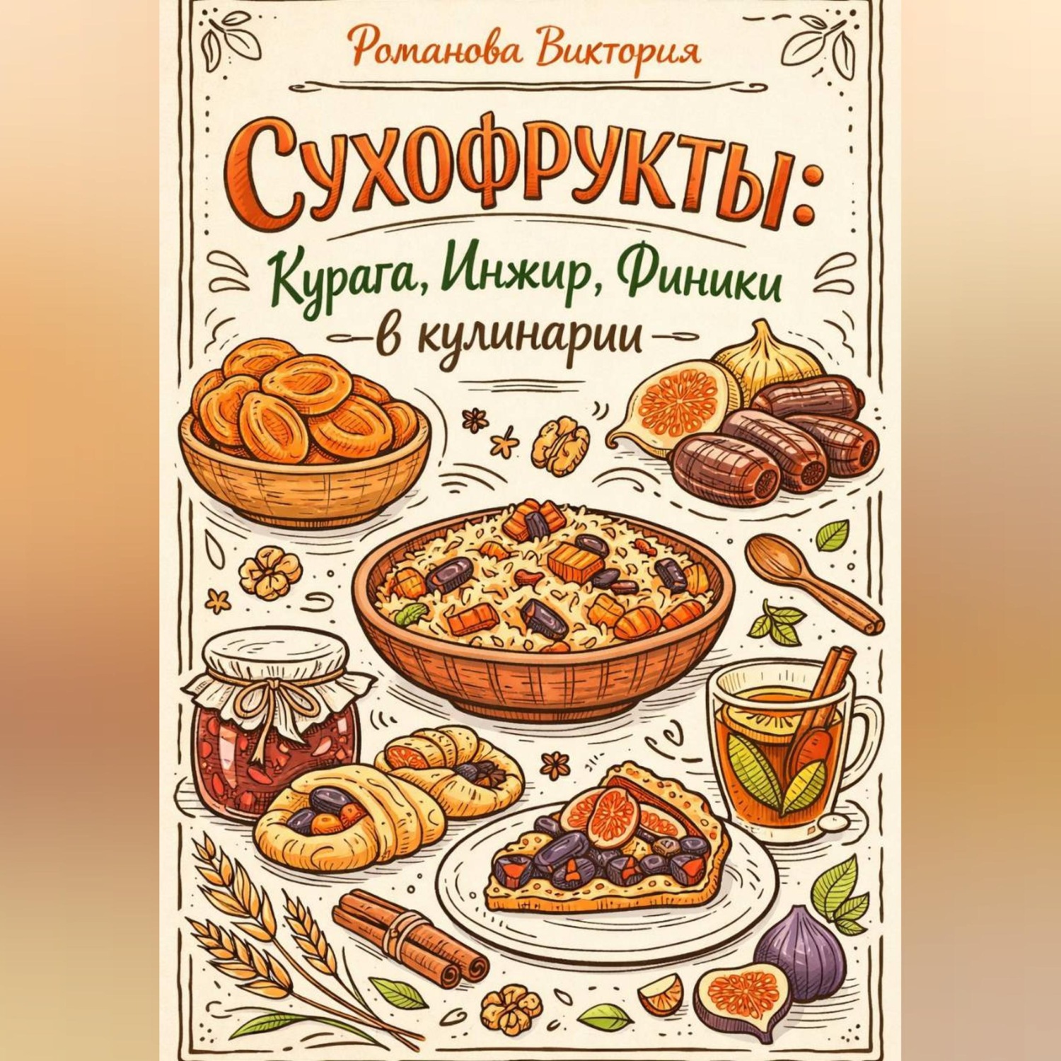 Обложка книги «Сухофрукты: курага, инжир, финики в кулинарии»