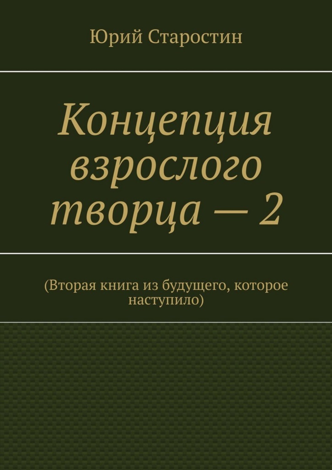 Обложка книги «Концепция взрослого творца – 2. (Вторая книга из будущего, которое наступило)»