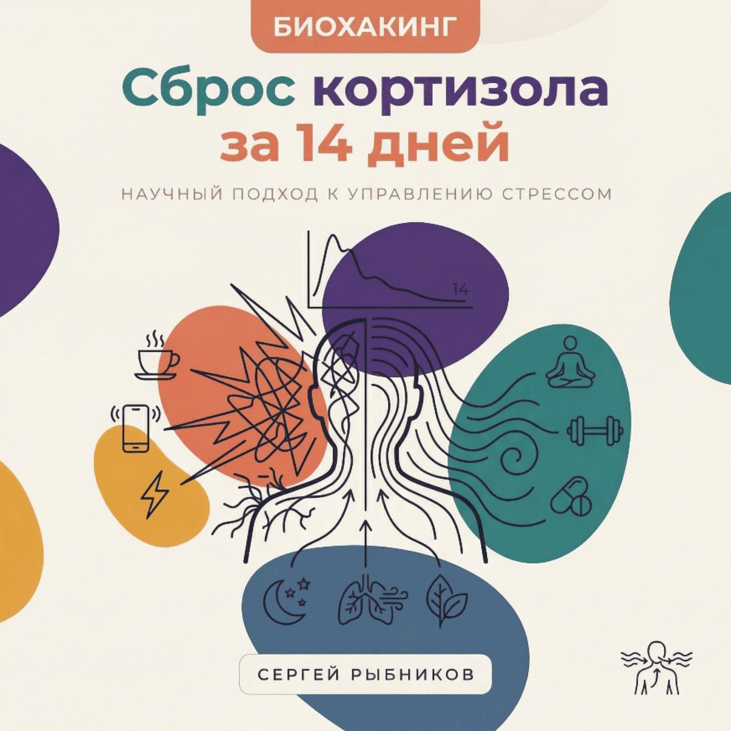 Обложка книги «Биохакинг. Сброс кортизола за 14 дней: Научный подход к управлению стрессом»