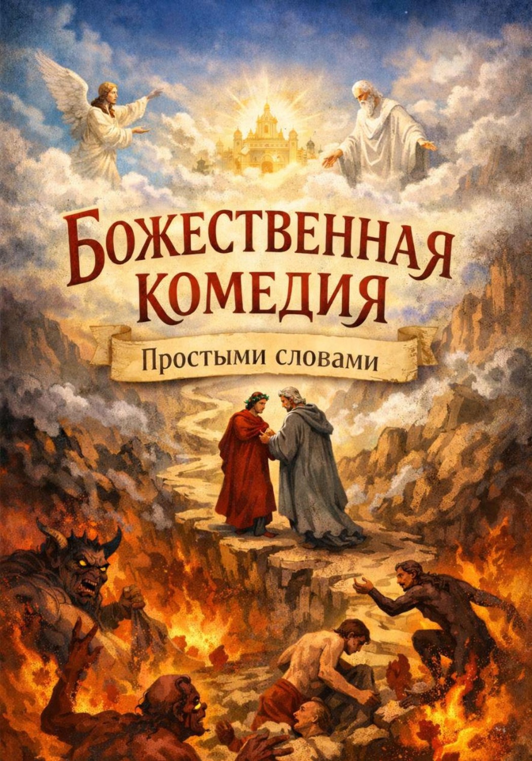 Обложка книги «Божественная комедия, Простыми словами»