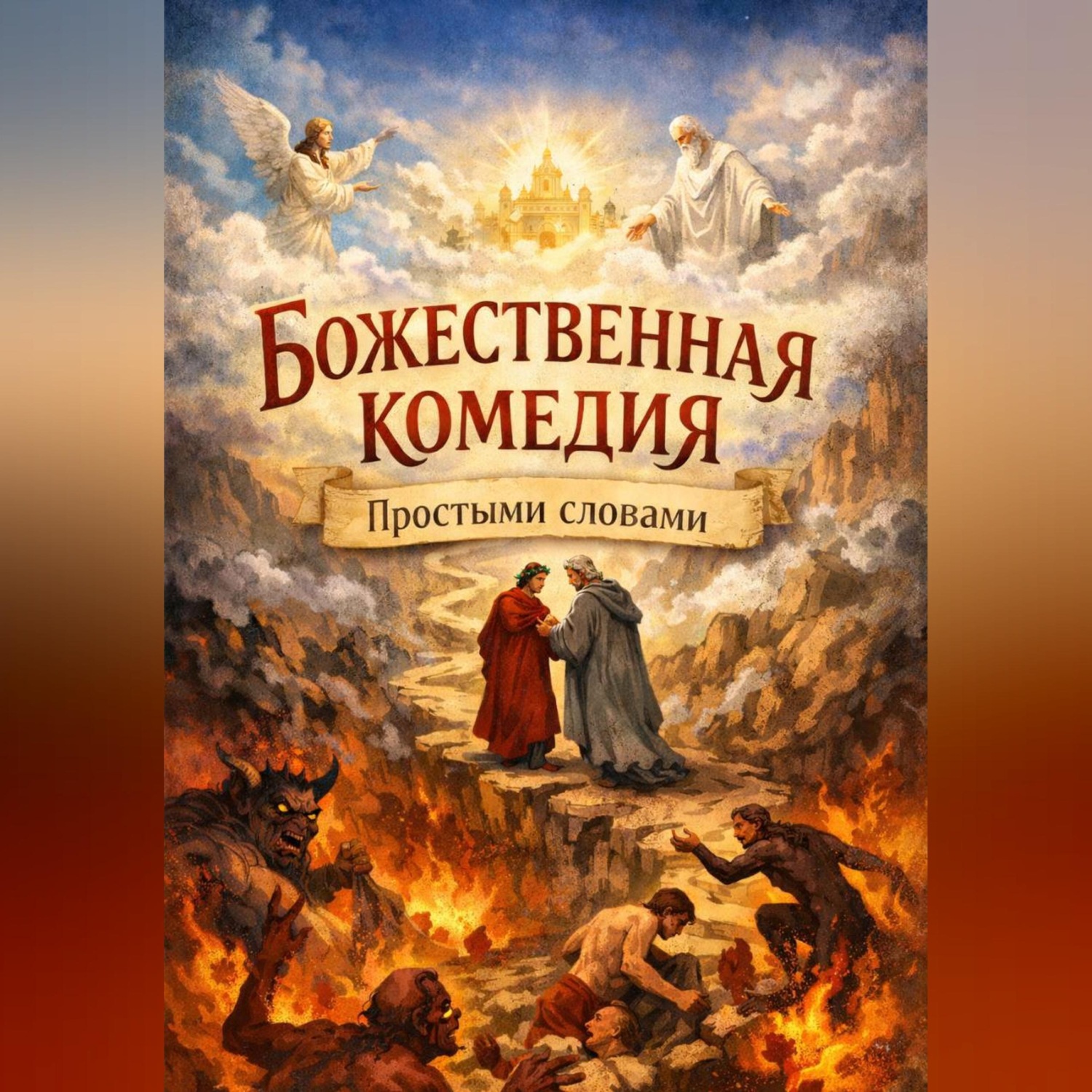 Обложка книги «Божественная комедия, Простыми словами»