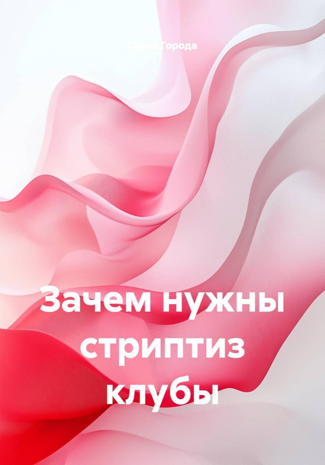 Обложка книги «Зачем нужны стриптиз клубы»