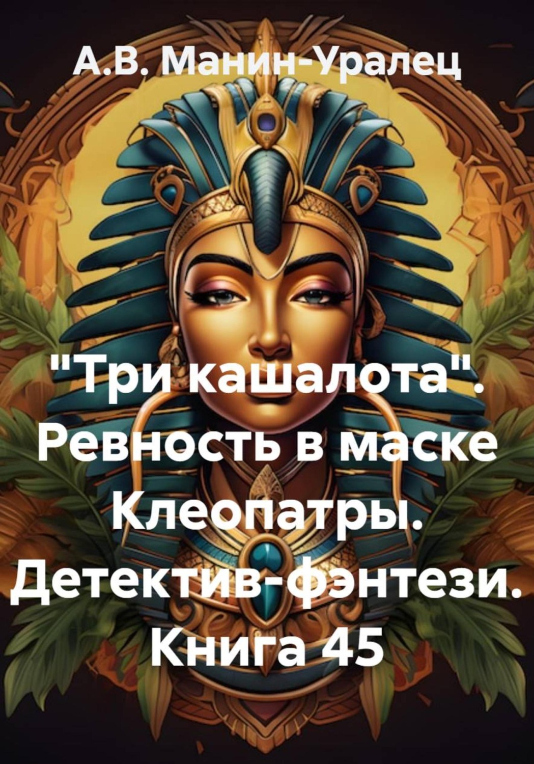 Обложка книги ««Три кашалота». Ревность в маске Клеопатры. Детектив-фэнтези. Книга 45»