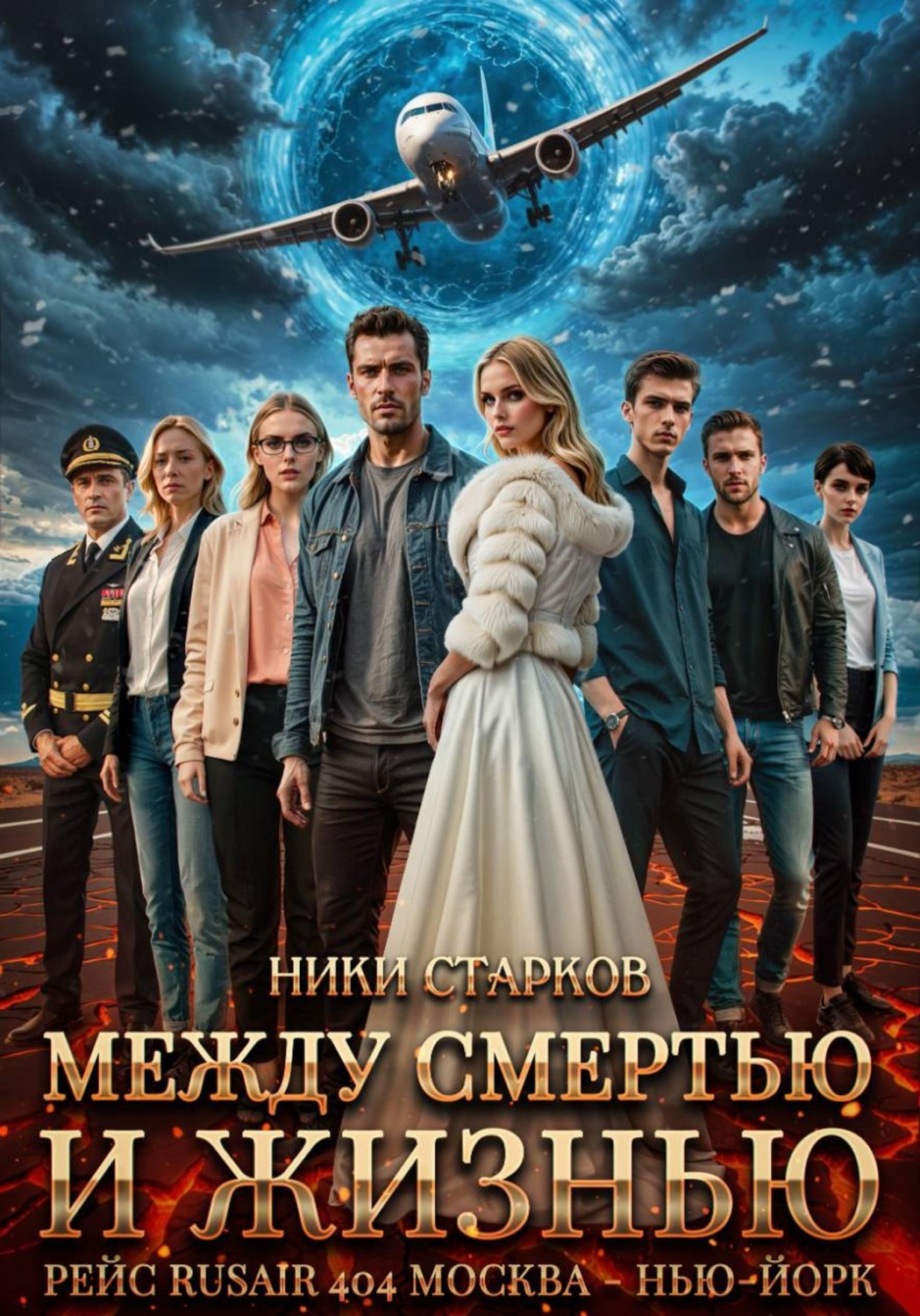 Обложка книги «Между смертью и жизнью. Рейс Rusair 404 Москва – Нью-Йорк»