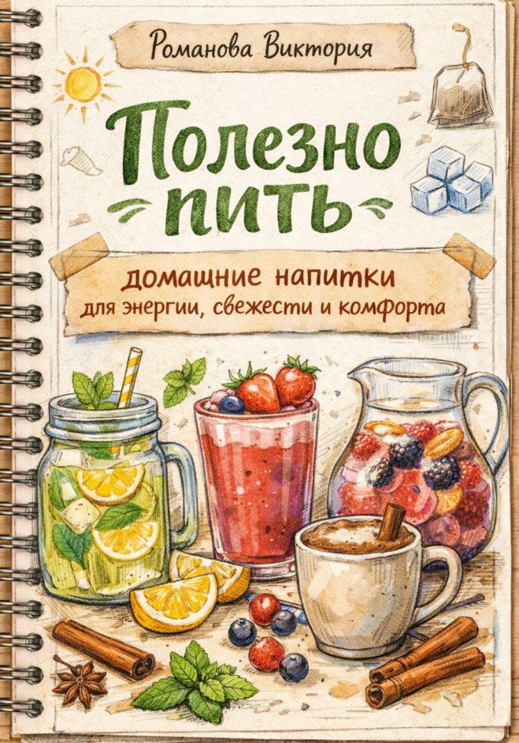 Обложка книги «Полезно пить: домашние напитки для энергии, свежести и комфорта»