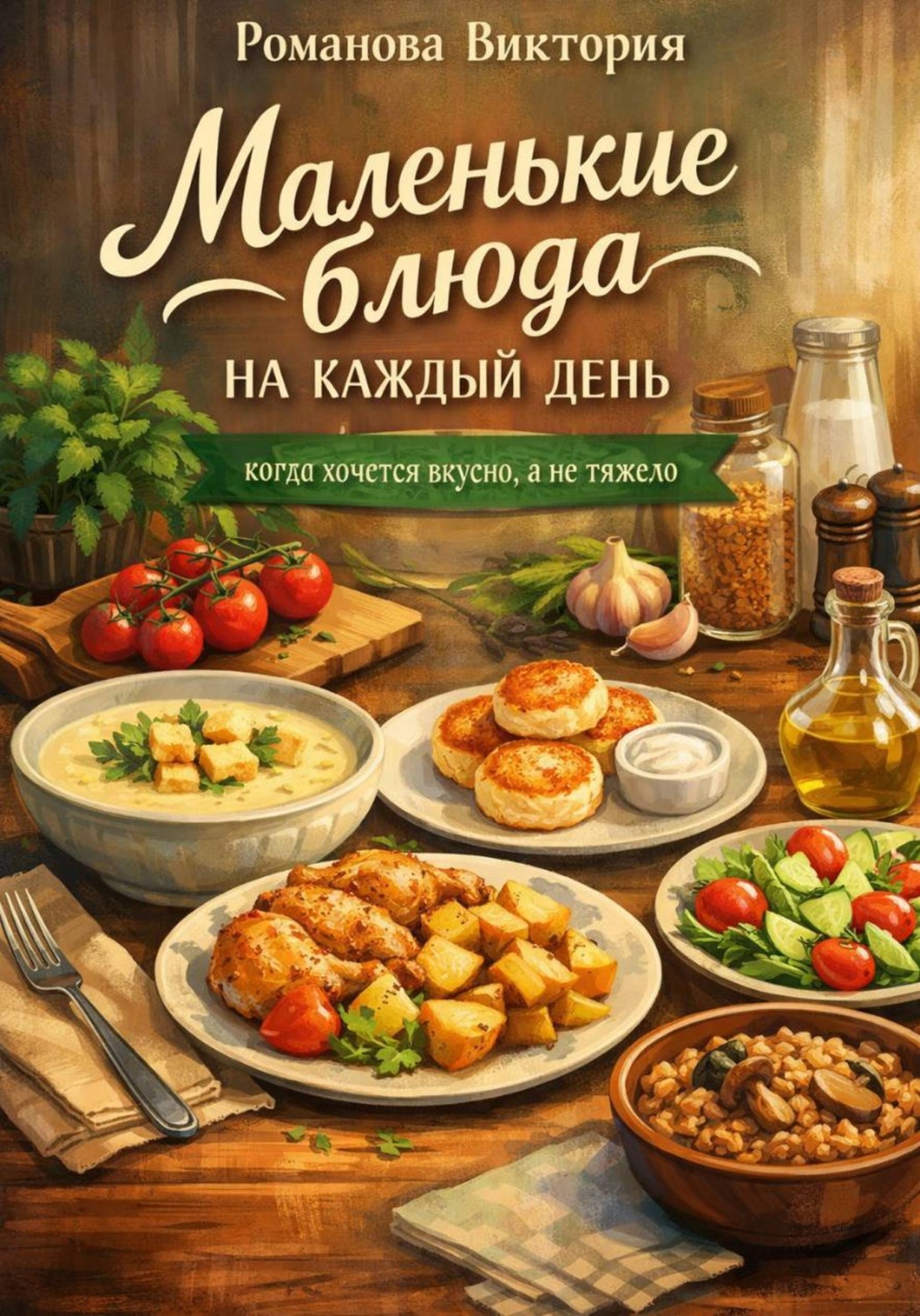 Обложка книги «Маленькие блюда на каждый день: когда хочется вкусно, а не тяжело»
