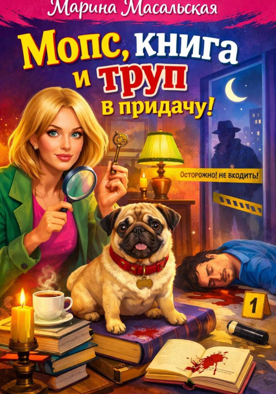 Обложка книги «Мопс, книга и труп в придачу»