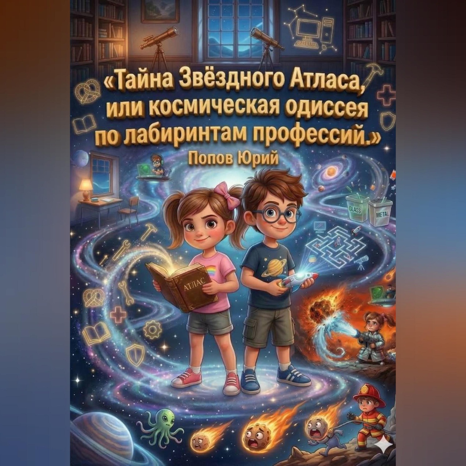 Обложка книги «Тайна Звездного Атласа, или космическая Одиссея по лабиринтам профессий»
