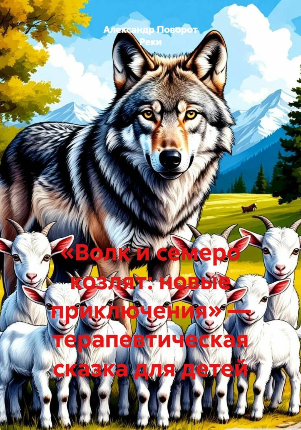 Обложка книги ««Волк и семеро козлят: новые приключения» — терапевтическая сказка для детей»