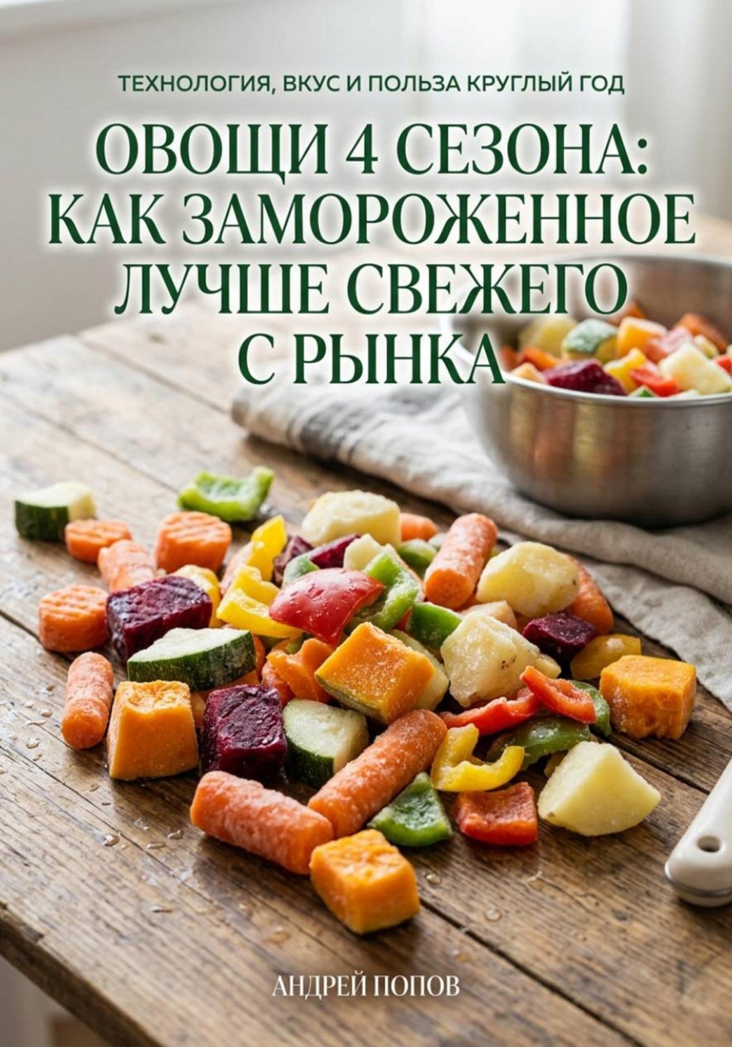 Обложка книги «Овощи 4 сезона: как замороженное лучше свежего с рынка»