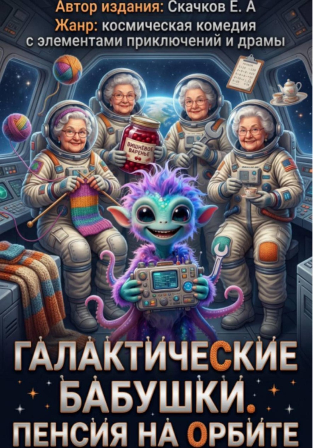 Обложка книги «Галактические бабушки. Пенсия на орбите»