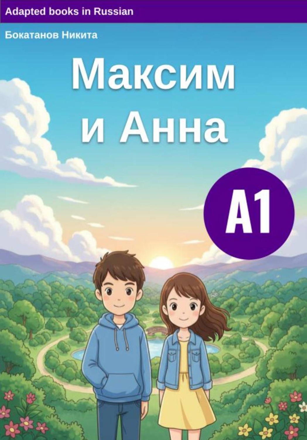 Обложка книги «Максим и Анна. Адаптированная книга РКИ. Уровень А1»