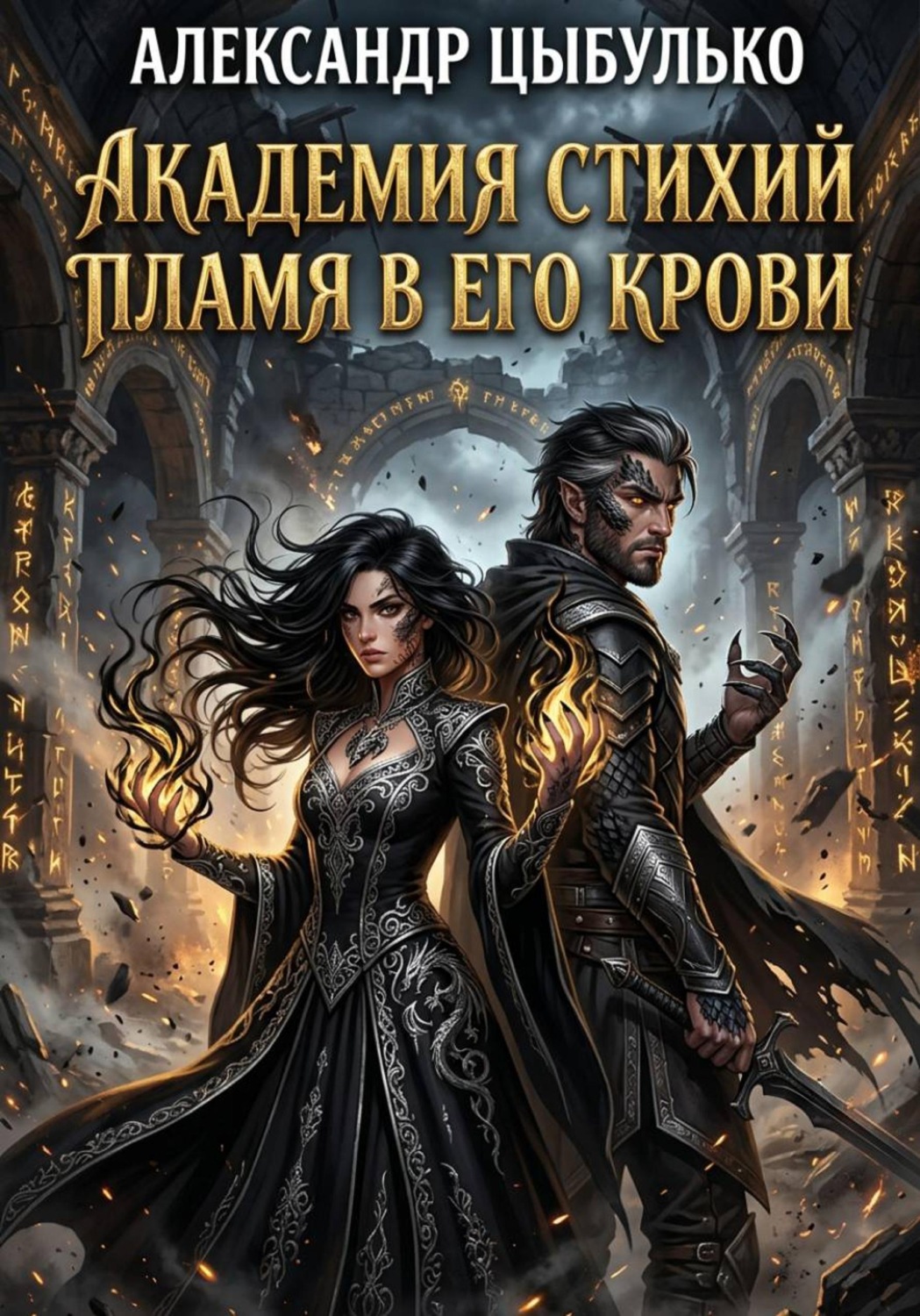 Обложка книги «Академия стихий. Пламя в его крови»