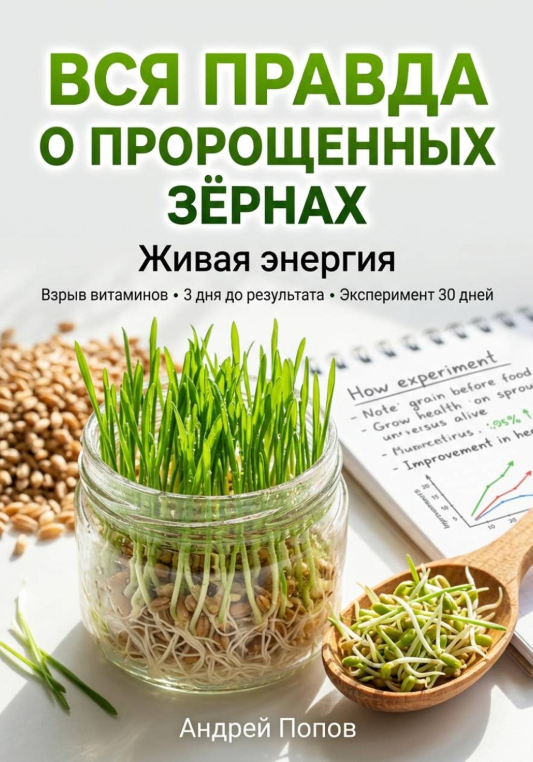 Обложка книги «Вся правда о пророщенных зёрнах: живая энергия»