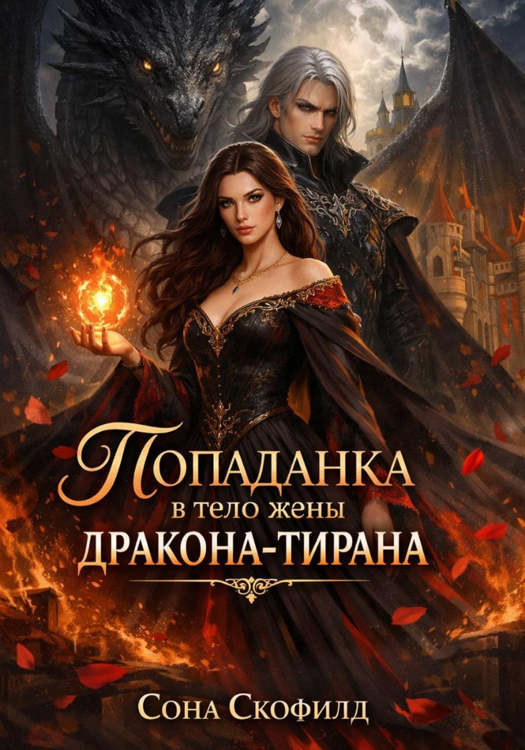 Обложка книги «Попаданка в тело жены дракона-тирана»