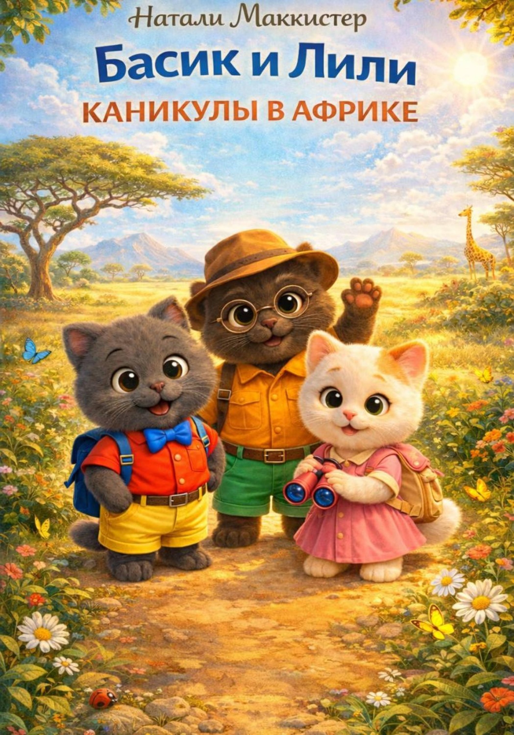 Обложка книги «Басик и Лили. Каникулы в Африке»