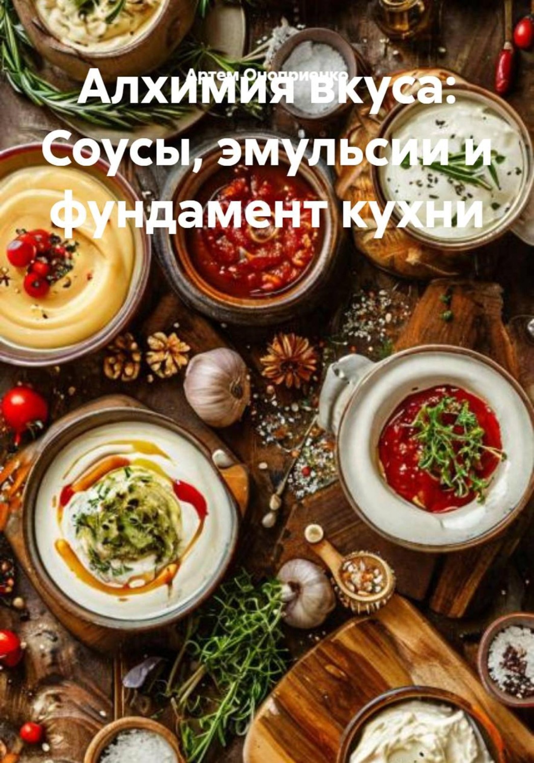 Обложка книги «Алхимия вкуса: Соусы, эмульсии и фундамент кухни»