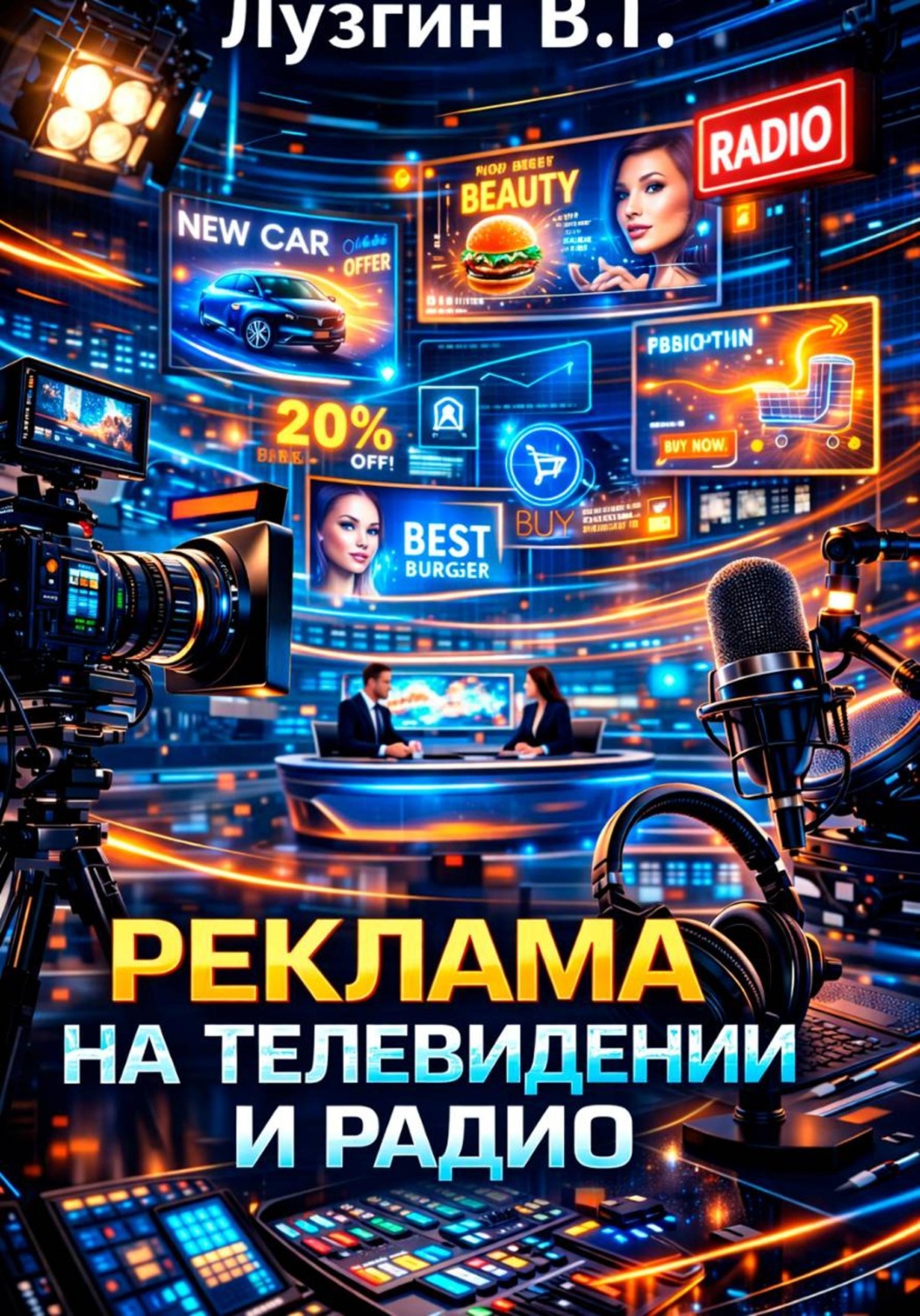 Обложка книги «Реклама на телевидении и радио»