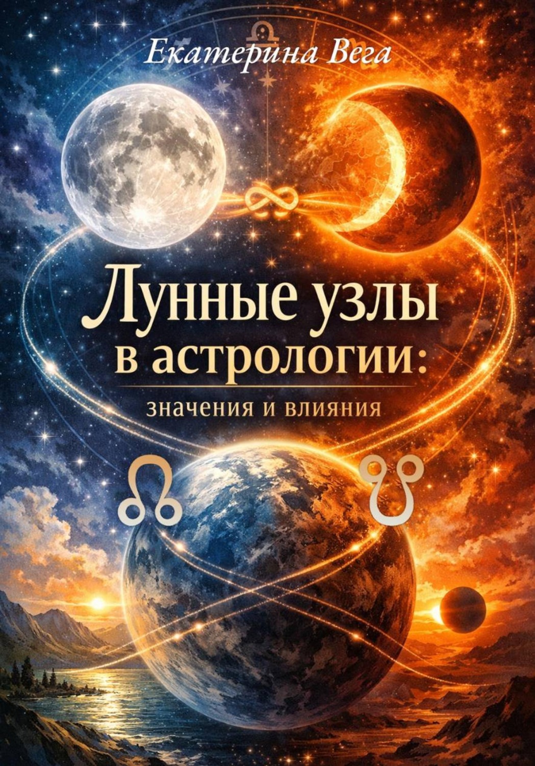 Обложка книги «Лунные узлы в астрологии: значения и влияния»
