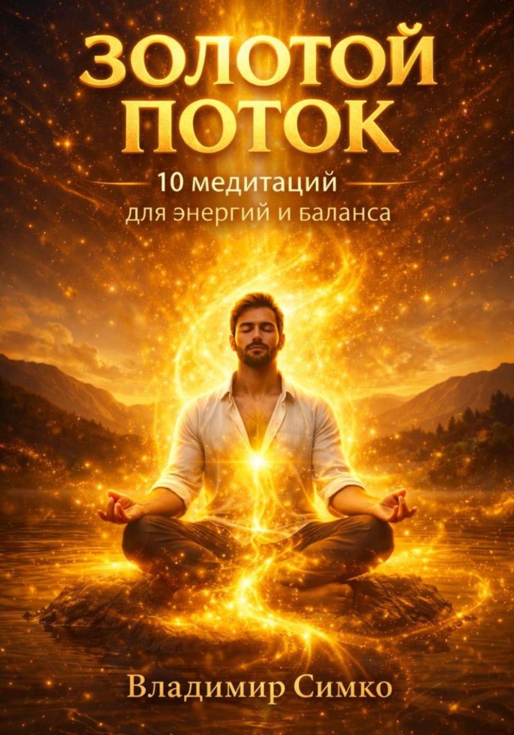 Обложка книги «Золотой поток — 10 медитаций для энергии, гармонии и осознанности»