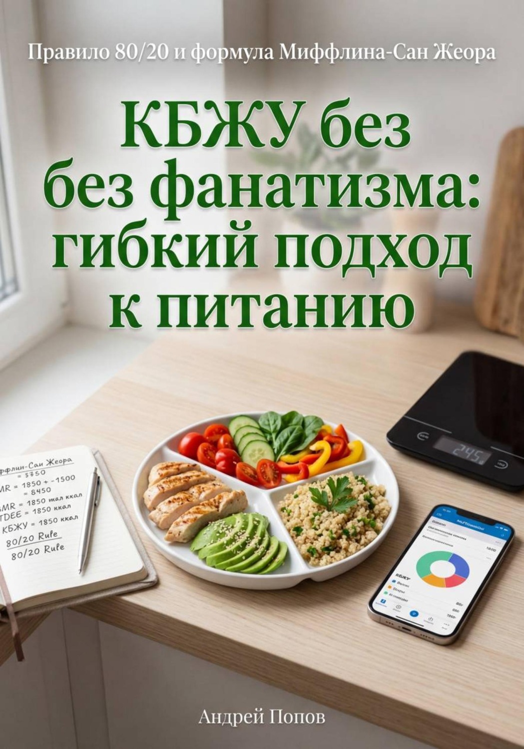 Обложка книги «КБЖУ без фанатизма: гибкий подход к питанию»