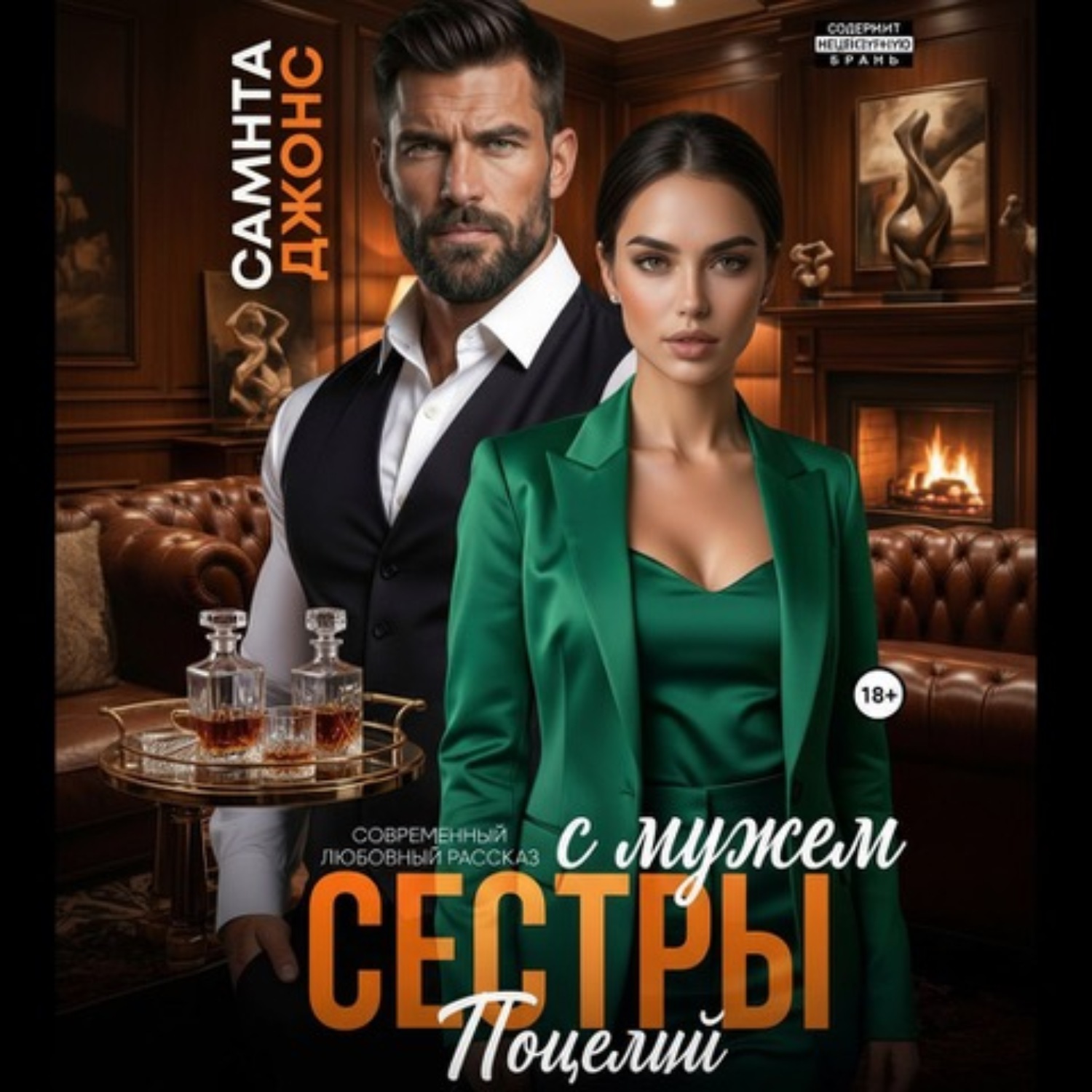 Обложка книги «Поцелуй с мужем сестры. Современный любовный рассказ»