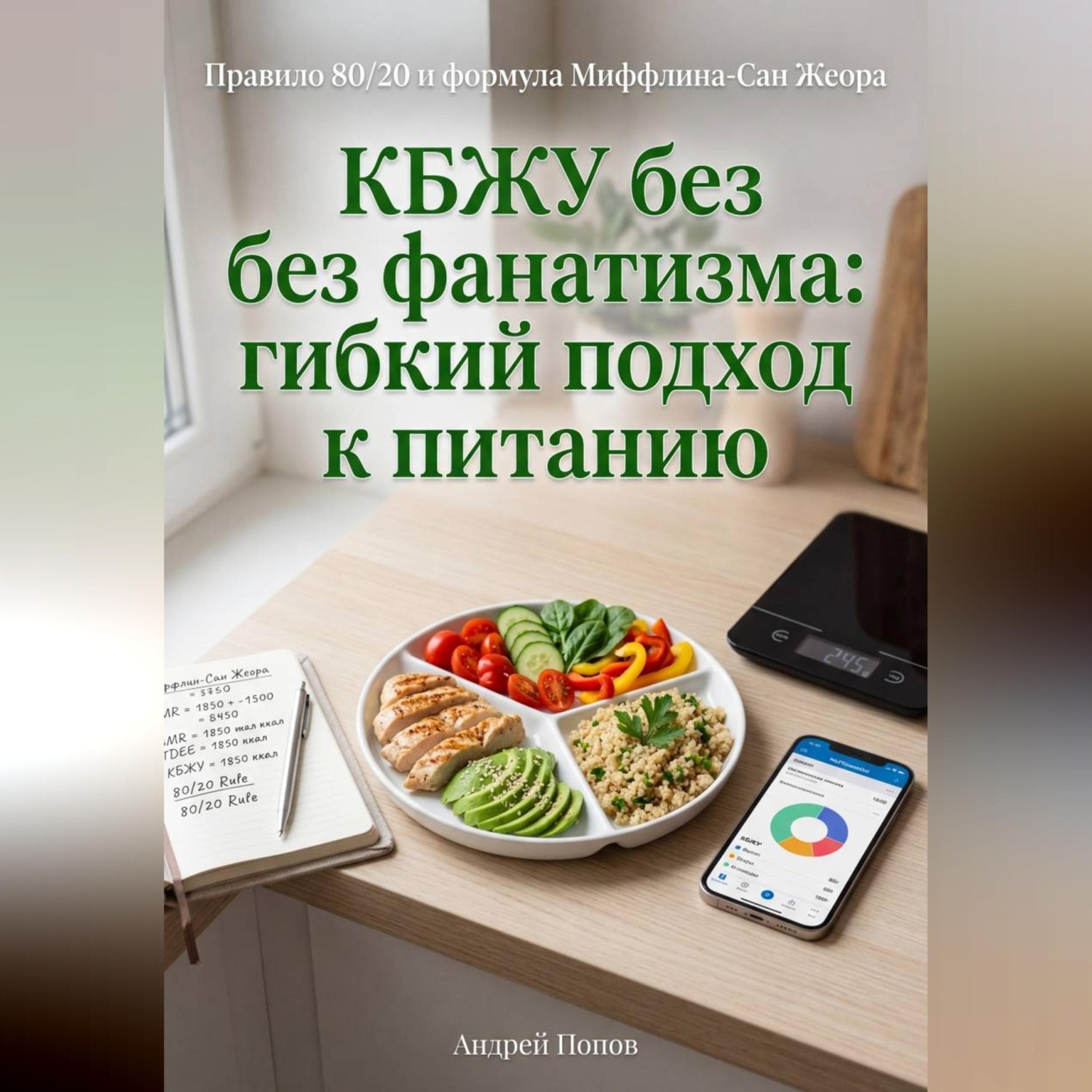 Обложка книги «КБЖУ без фанатизма: гибкий подход к питанию»
