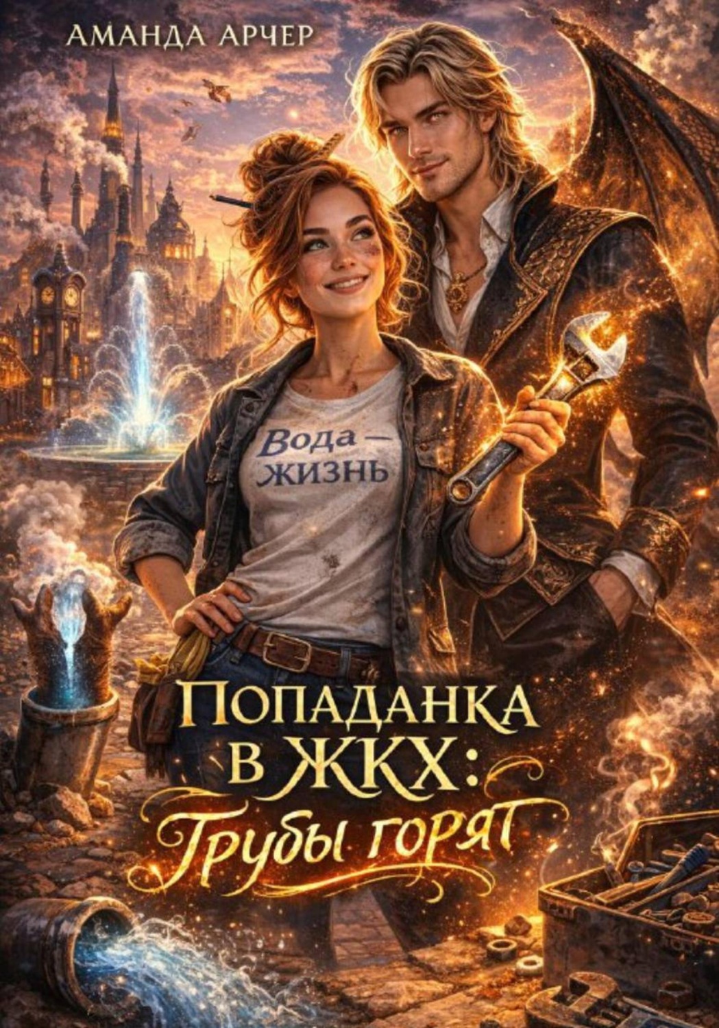Обложка книги «Попаданка в ЖКХ: трубы горят»