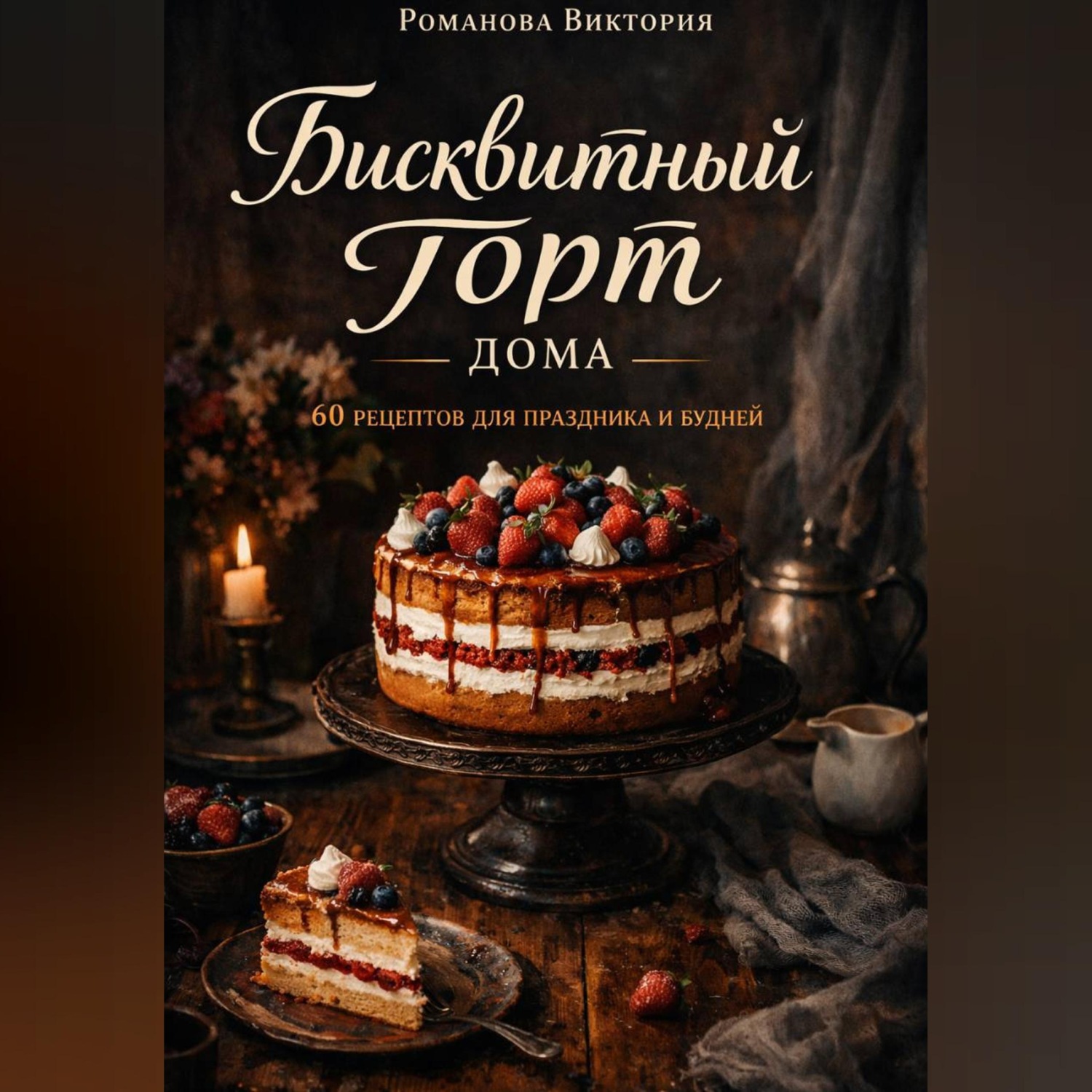 Обложка книги «Бисквитный торт дома: 60 рецептов для праздника и будней»