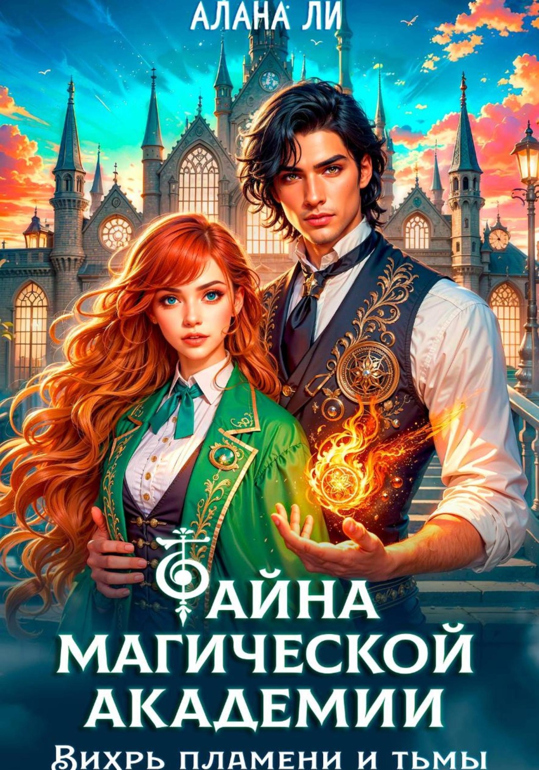 Обложка книги «Тайна магической академии: вихрь пламени и тьмы»