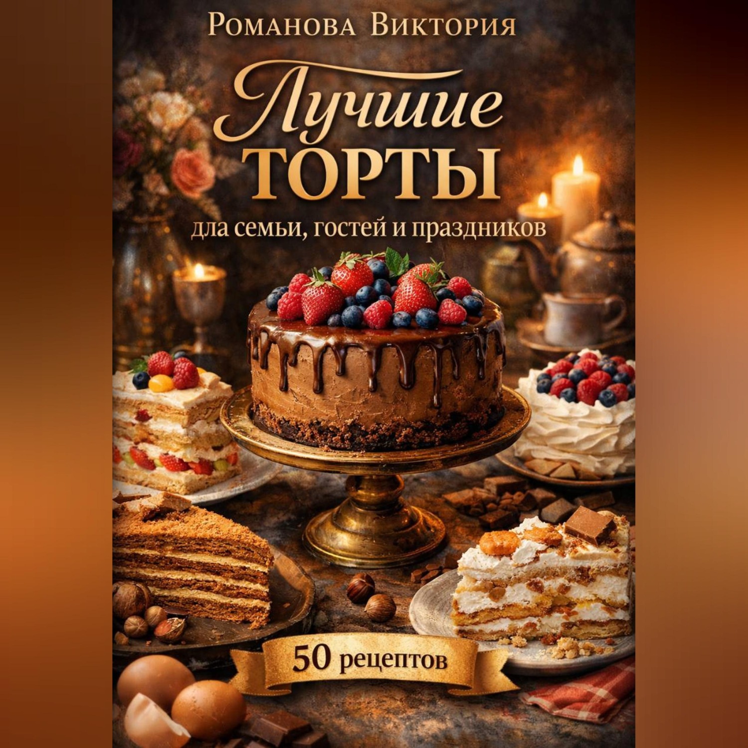 Обложка книги «Лучшие торты для семьи, гостей и праздников»