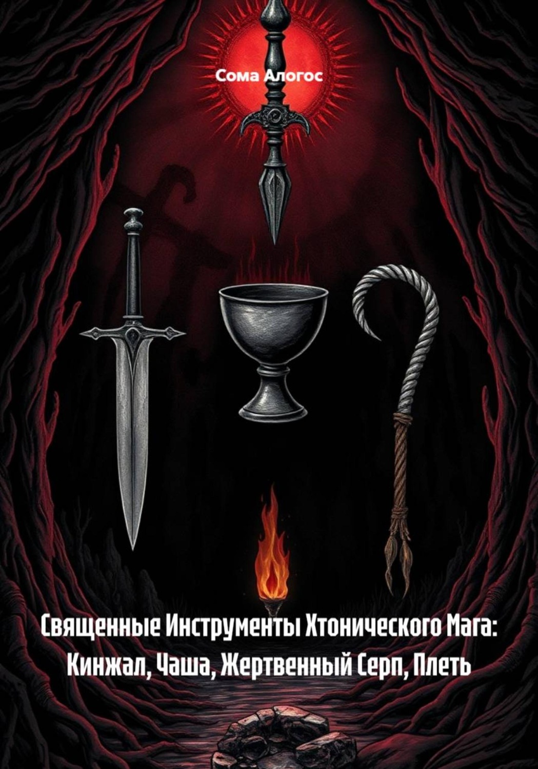 Обложка книги «Священные Инструменты Хтонического Мага: Кинжал, Чаша, Жертвенный Серп, Плеть»