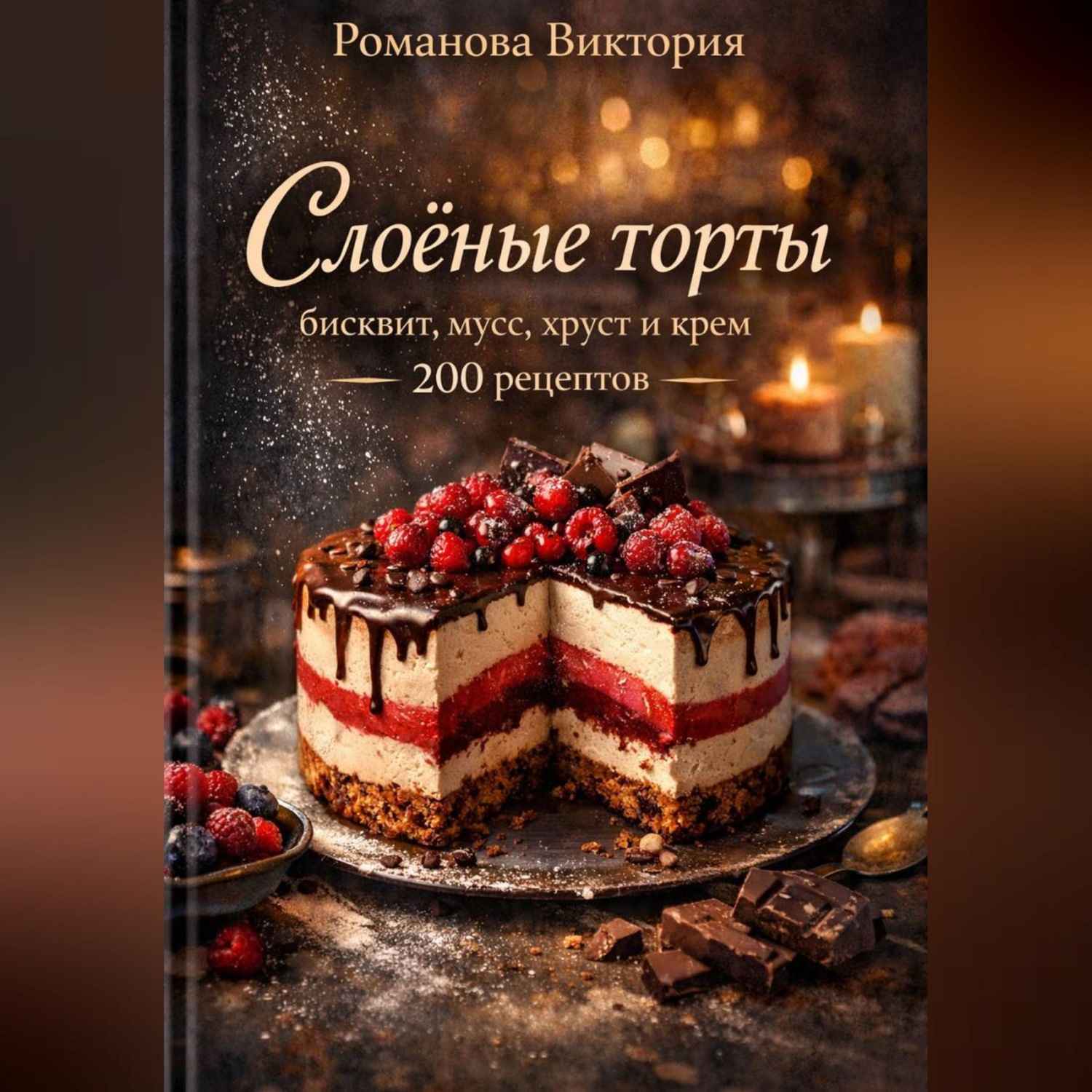 Обложка книги «Слоёные торты: бисквит, мусс, хруст и крем»